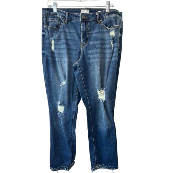 Sofia Jeans by Sofia Vergara Distressed BAGI BOYFRIEND Jeans Women's 12 - Picture 1 of 8